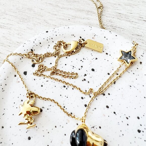 Coach Peanuts Snoopy and Woodstock Long Necklace - Picture 3 of 4